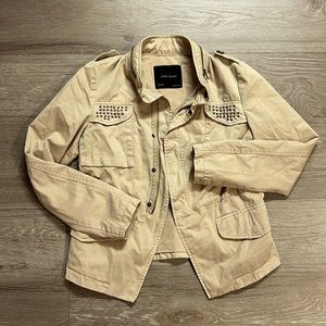 Zara Beige Studded Jacket